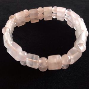 Rose Quartz Double Strand Beaded Bracelet